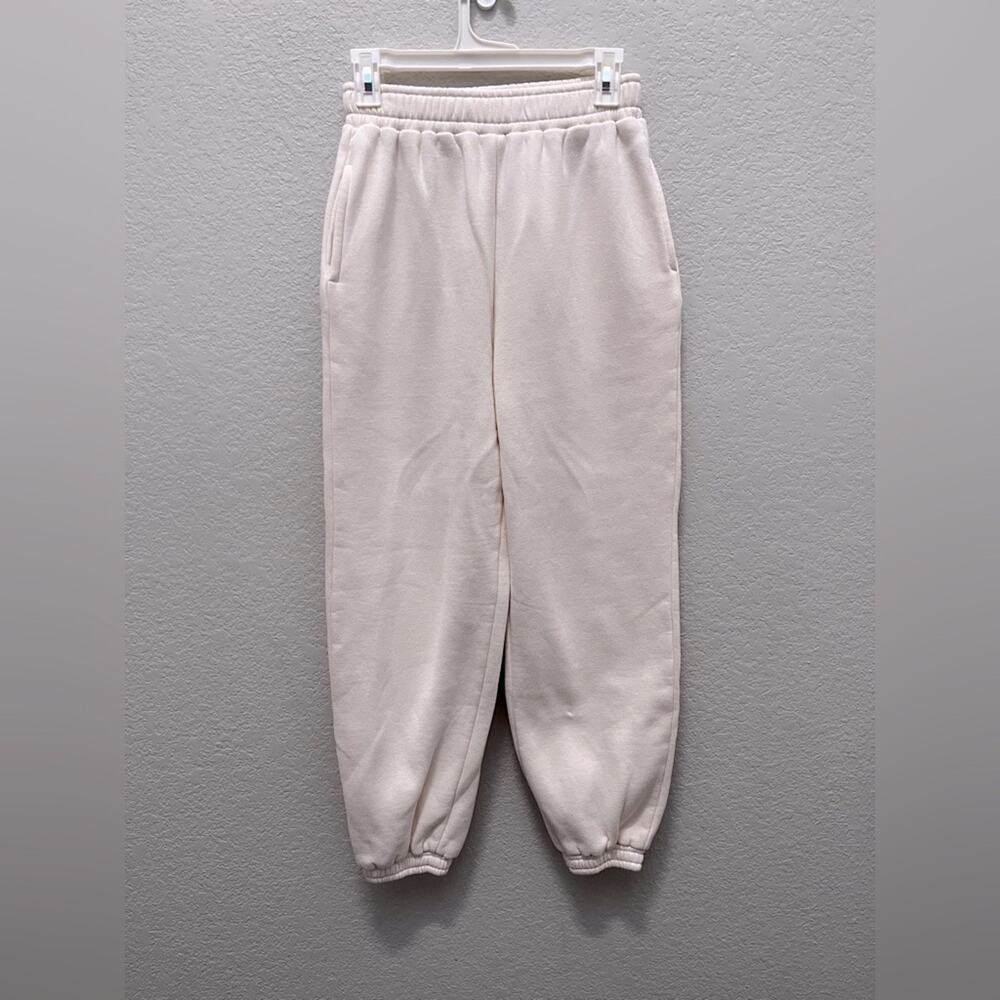 Yllw the Label Cream Sweatpants Size S Cozy Loungewear Athleisure Clean Girl